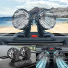 Автомобільний подвійний вентилятор Vehicle Fan X666 від прикурювача з двома поворотними головками