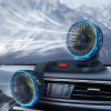 Автомобільний подвійний вентилятор Vehicle Fan X666 від прикурювача з двома поворотними головками