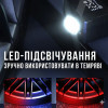 Автомобільний акумуляторний компресор із насадками та LED-ліхтариком М-007