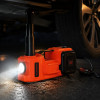 Набор 3в1 электродомкрат, компрессор и фонарь, 180W, 12V, 3.5т, ZSY01-X, Оранжевый / Электрический домкрат для авто