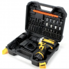 Набор шуруповерт аккумуляторный с насадками screw driver sets yellow 12v Полный комплект в чемодане!