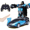 Машинка радиоуправляемая трансформер Robot Car Bugatti Size12 СИНЯЯ |Робот-трансформер на радиоуправлении 1:12