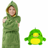 Дитячий плед-толстовка Huggle Hoodie «Лісова пригода» (зелений) — затишний плед-худі 3 в 1 для ігор і відпочинку