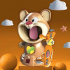 Інтерактивна гра повітряний тир Hamster With Gunner Пістолет із м'ячиками та мішень Хом'як з дисплеєм рахунку