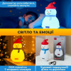 Дитячий акумуляторний нічник-Сніговик з RGB-підсвіткою, Bluetooth-колонкою та функцією годинника