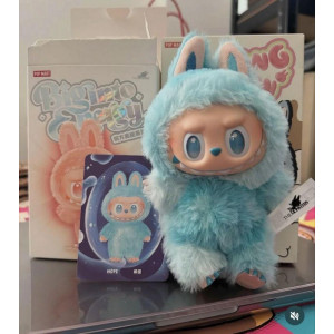 М'яка підвісна іграшка Лабубу 15 см ГОЛУБИЙ Pop Mart Labubu Art The Monsters плюшевий брелок