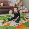 Детский складной термоковрик POPPET «Весёлый жираф / Загадочный лес» 200×180×1 см, XPE, с сумкой