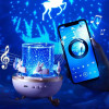 Музичний нічник-проєктор з Bluetooth Карусель зайчиків WH-E11-02 Дитячий музичний нічник