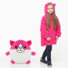 Детский плед-толстовка Huggle Hoodie «Сладкая мечта» (розовый) — мягкий флисовый худи с капюшоном и рукавами