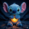 Інтерактивна м'яка іграшка Soft Toys «Стич» з підсвіткою, музикою й ефектом дихання, світиться, колискова
