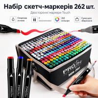 Набор скетч-маркеров в сумке 262 шт. для рисования двухсторонних Touch