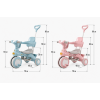 Рожевий триколісний велосипед Baby Carriage 588 / Велосипед з батьківською ручкою і кошиком/Велосипед-коляска