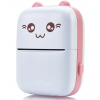 Портативний Рожевий міні принтер 1 рулон Mini Printer термопринтер кишеньковий дитячий принтер термо принтер