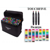 Маркери TOUCH Sketch Marker Black 80 шт. різнобарвні + сумка