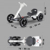 Дитячий складаний електромобіль Go-Kart з акумулятором та пультом електрокар Білий