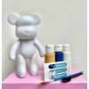 Флюїдне ведмежатко fluid bear bearbrick, 23 см, з фарбами YELLOW