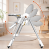 Стільчик для годування BabyChair з регульованою спинкою та столиком, шезлонг, колеса, складаний X-715 / Стільчик-шезлонг для годув
