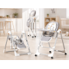 Стільчик для годування BabyChair з регульованою спинкою та столиком, шезлонг, колеса, складаний X-715 / Стільчик-шезлонг для годув