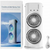 Вентилятор настільний подвійний з охолодженням Double-ended Spray Fan LED-підсвітка 3 швидкості пульт