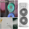 Вентилятор настільний подвійний з охолодженням Double-ended Spray Fan LED-підсвітка 3 швидкості пульт