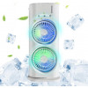 Вентилятор настільний подвійний з охолодженням Double-ended Spray Fan LED-підсвітка 3 швидкості пульт