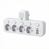 Мережевий адаптер 8625UL з нічником, 4 розетки + USB + Type-C (17559/MG) Білий