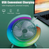 Вентилятор електричний USB 3-швидкісний із кольоровою підсвіткою 180° безшумний