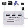 Картридер для читання карт-концентраторів HUB USB Combo 2.0 USB/MS/MS Pro DUO/SD/M2/MMC/MicroSD