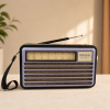 Портативний FM радіоприймач МЕІЕR М-521BT-S FM радіо програвач з флешкою USB на акумуляторі з сонячною батареєю