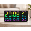 Годинник GH0750 RGB настінний, настільний/годинник з пультом на USB/годинник календар, будильник, t°, вологість