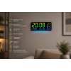 Годинник GH0750 RGB настінний, настільний/годинник з пультом на USB/годинник календар, будильник, t°, вологість