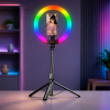 Селфі-палиця з кільцевою RGB LED-лампою та функцією AI-автовідстеження/штатив P100 з Bluetooth 5.2 Type-C
