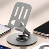 Підставка для телефону 4,7-6,7″, з обертанням на 360°, S758, Сірий / Настільний тримач для телефону та планшету