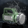 Фонарь аккумуляторный DP-7325 с боковым светом / Ручной кемпинговый фонарик / Фонарь на аккумуляторе