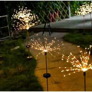 Фонарь садовый Фейерверк на солнечной батарее 90 led HA-38
