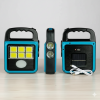Ліхтар прожектор USB із сонячною панеллю та повербанком Solar LED light HS-8020 60 Вт водозахисту IP65