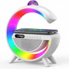 Лампа-нічник із бездротовою зарядкою, Bluetooth-колонкою і RGB LED-підсвіткою 15 Вт + дискокуля, YN-2366