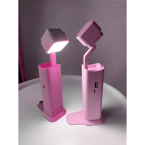 Настільна лампа-ліхтар Power Bank XANES. Рожевий і зелений