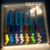 Нічник планер (30×20 см) + 7 маркерів, від USB XL-1684, Прозорий/Світолода дошка для нотаток/Дошка планер