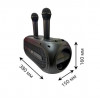 Портативна Bluetooth колонка ZQS4247 16Вт з 2 мікрофонами караоке USB TF FM AUX