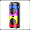 Портативна Bluetooth колонка 2х6.5" з RGB-підсвіткою, мікрофоном і пультом ДК ZQS4248