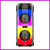 Портативна Bluetooth колонка 2х6.5" з RGB-підсвіткою, мікрофоном і пультом ДК ZQS4248