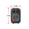 Портативна Bluetooth колонка ZQS8120 з LED-підсвіткою, мікрофоном та FM-приймачем (20 Вт)