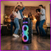 Портативна Bluetooth колонка 2х6.5" з дротовим мікрофоном і пультом ДК JQS6221 30W