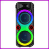 Портативна Bluetooth колонка 2х8" з дротовим мікрофоном і RGB підсвіткою ZQS8275 40W