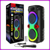 Портативна Bluetooth колонка 2х8" з дротовим мікрофоном і RGB підсвіткою ZQS8275 40W