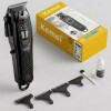 Машинка для стриження, 4 насадки, USB-C, Kemei KM-1675, Чорний/Акумуляторна машинка для стриження волосся