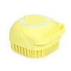Cиликоновая массажная щетка мочалка YELLOW Silicone Massage Bath | Мочалка для купания | Щетка для животных