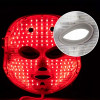 LED-маска для обличчя (7 режимів), від USB, Біла/Світодіодна маска для світлотерапії/Лед маска