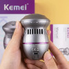 Электрическая пилка для ног, USB, Kemei KM-553, Серый / Электрическая терка для пяток / Электропемза / Электропилка для педикюра